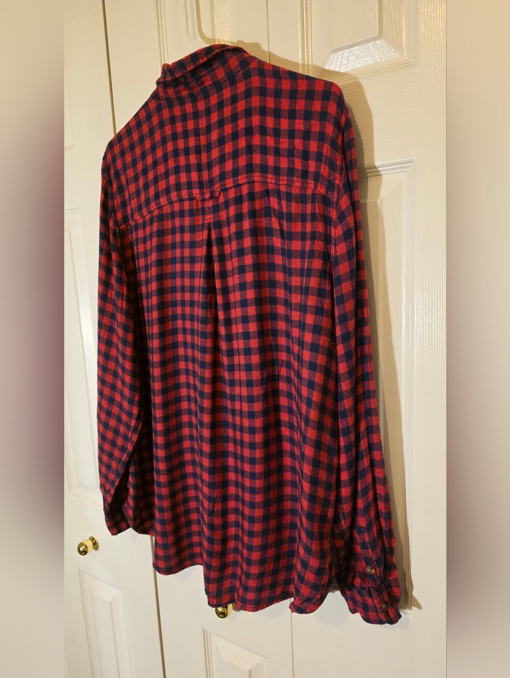 American Eagle AHH-Mazingly Soft Boyfriend Fit Viscose Plaid Button Down XL - Picture 9 of 9